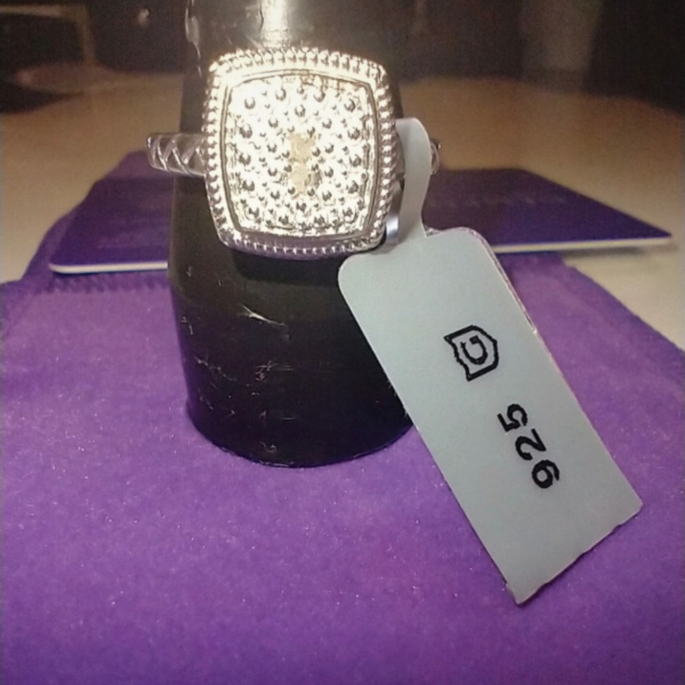 Natural diamond ring 925